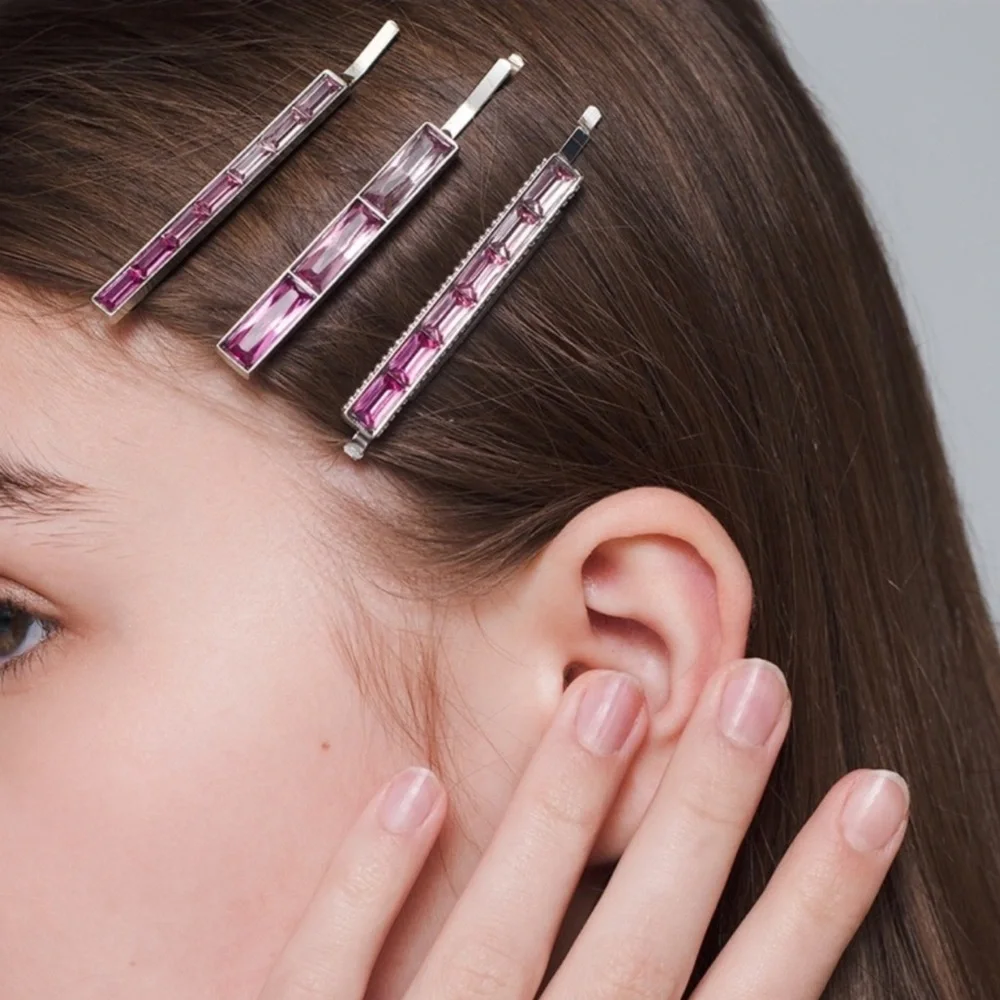 WHBM PINK STONE BOBBI PINS SET OF 3